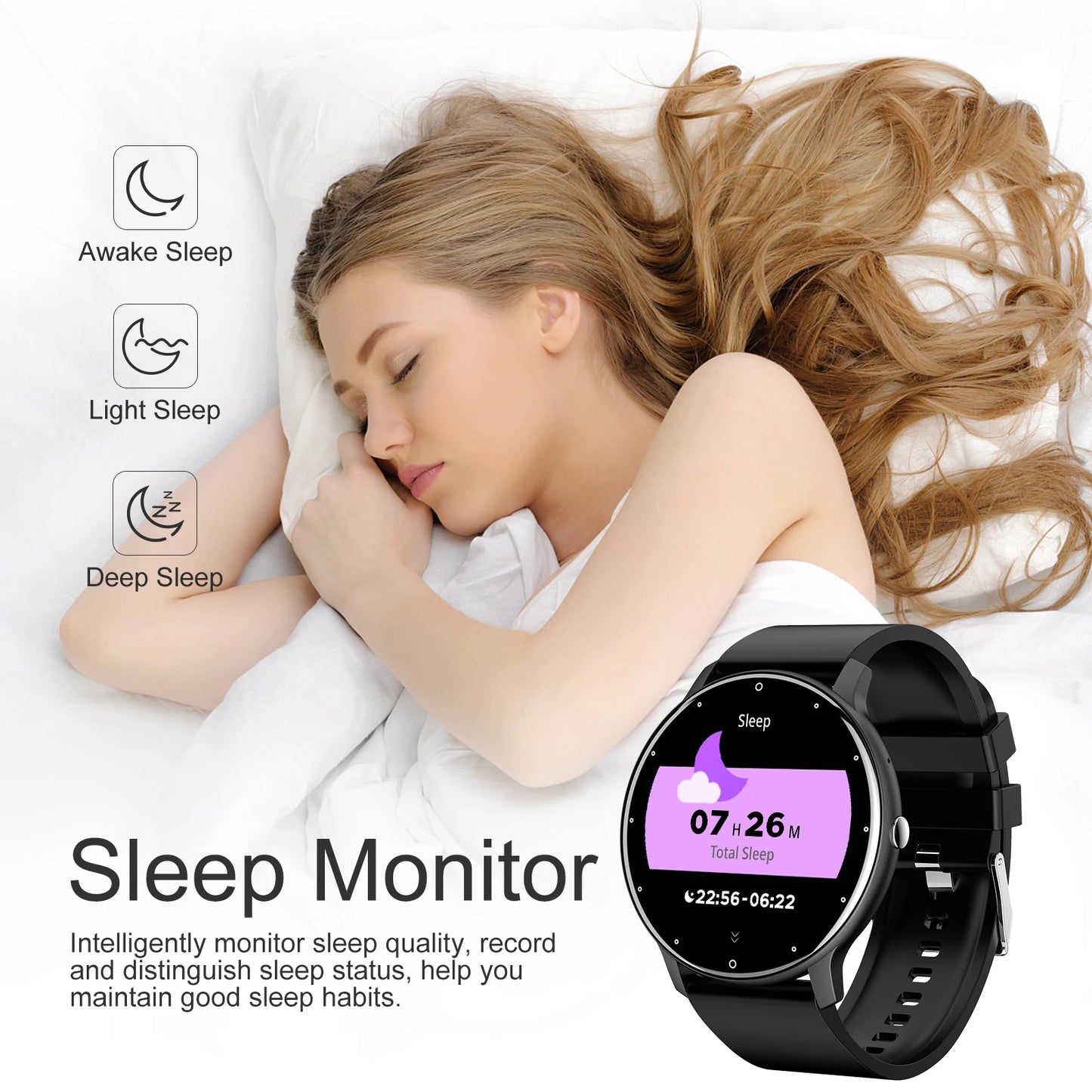 LIGE 2024 – Montre Connectée 1,32" avec Appels Bluetooth, 20 Modes Sport, Suivi Santé, Étanche IP67