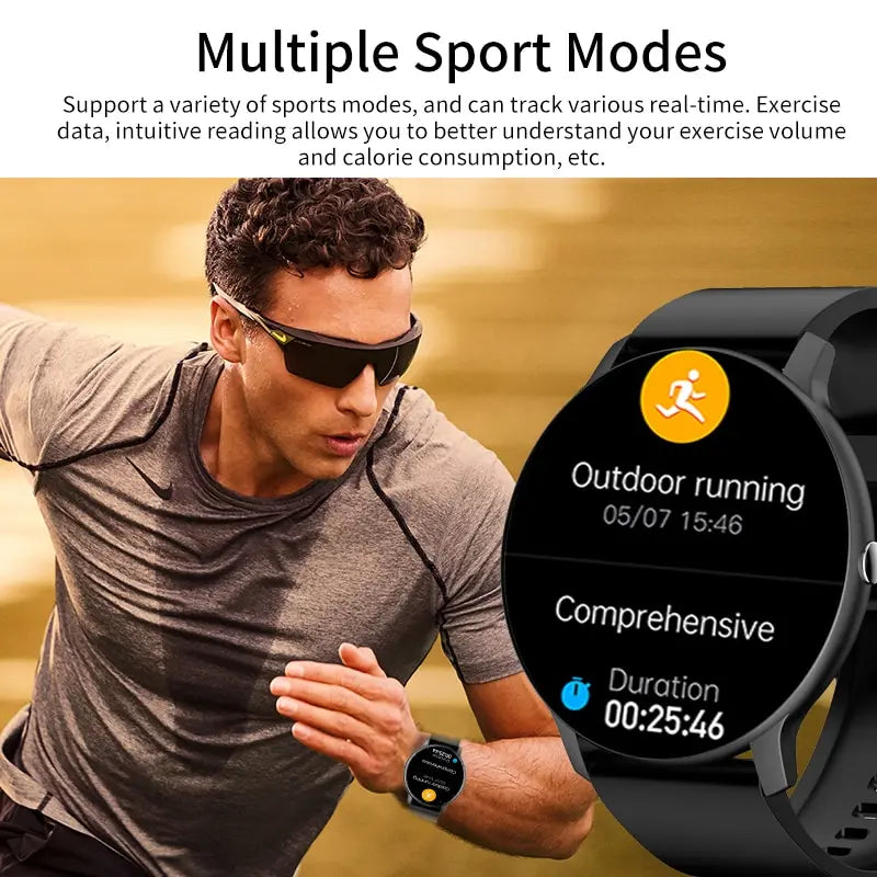 LIGE Montre Connectée 1,32" – Appels Bluetooth, Suivi Santé, 20 Modes Sport, Étanche IP67, Compatible Android & iOS