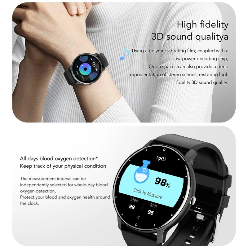 LIGE 2024 – Montre Connectée 1,32" avec Appels Bluetooth, 20 Modes Sport, Suivi Santé, Étanche IP67