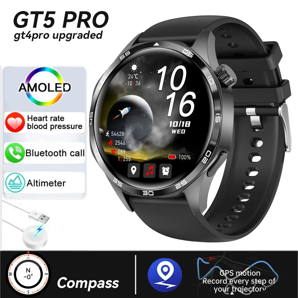 GT5 Smart Watch Pro – La montre connectée ultime écran AMOLED HD appel Bluetooth, du NFC