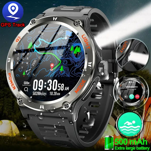 Montre Connectée 2024 Huawei/Xiaomi pour Homme – Style Militaire