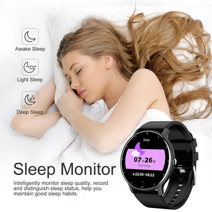 LIGE 2024 – Montre Connectée 1,32" avec Appels Bluetooth, 20 Modes Sport, Suivi Santé, Étanche IP67