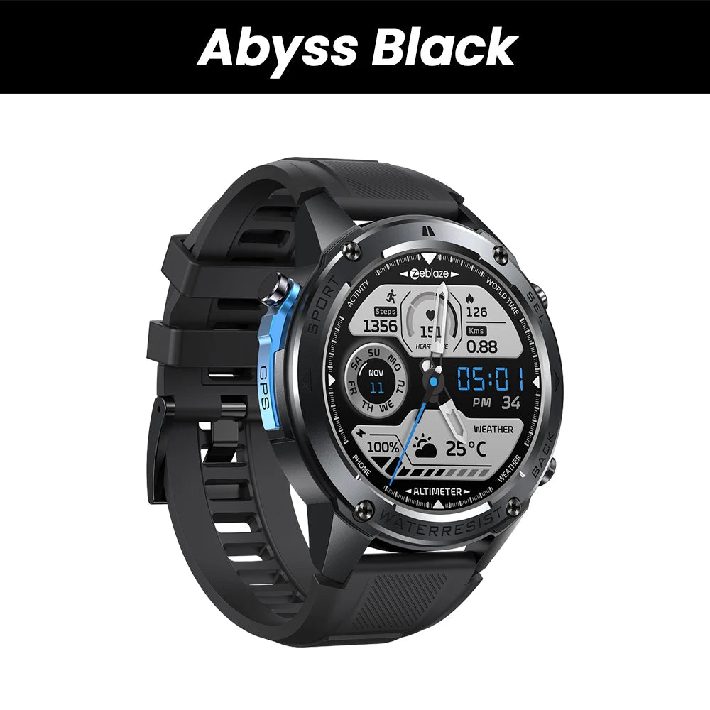 Zeblaze Stratos 2 Ultra – Montre GPS Outdoor 10 ATM, Boussole, Altimètre, Appels Bluetooth