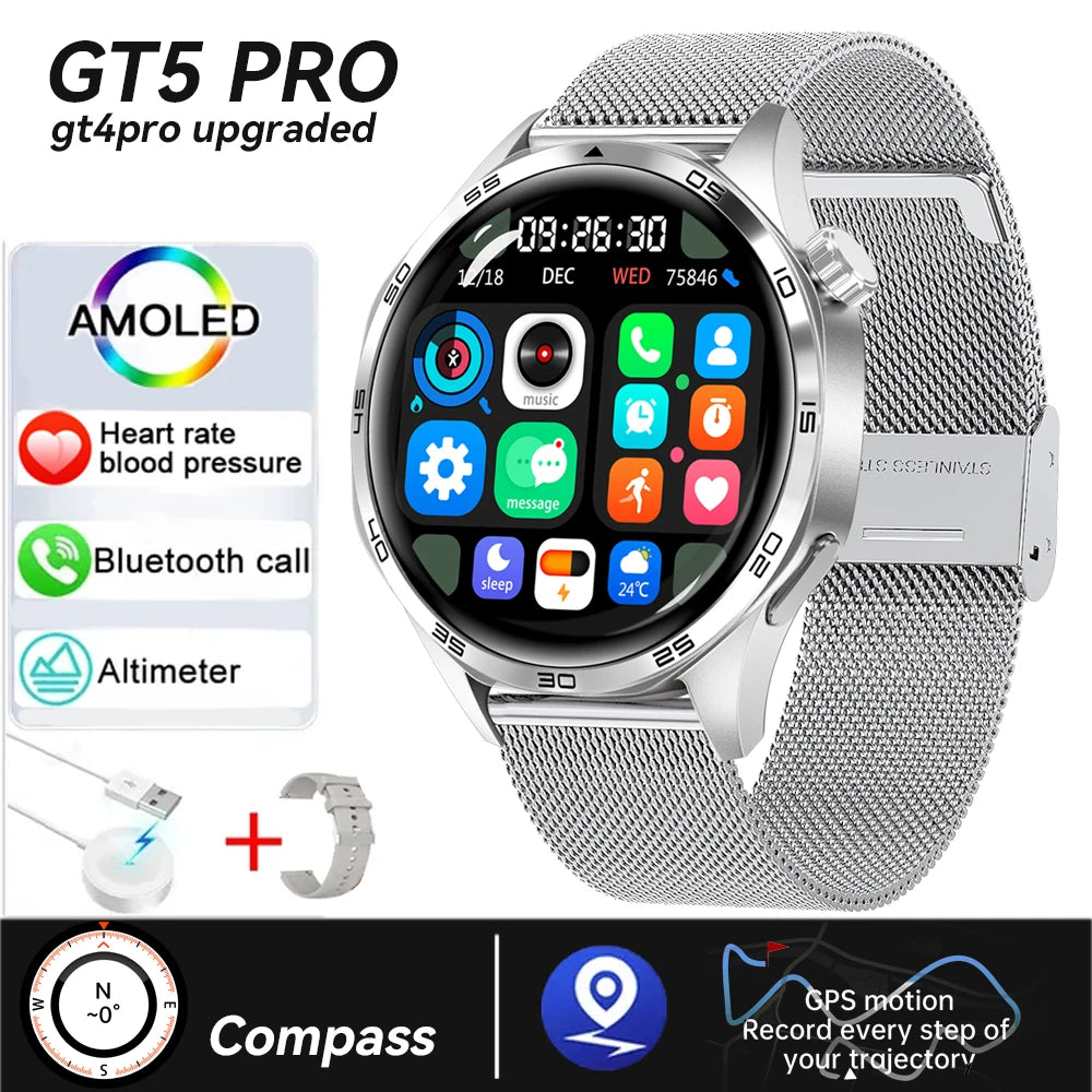GT5 Smart Watch Pro – La montre connectée ultime écran AMOLED HD appel Bluetooth, du NFC