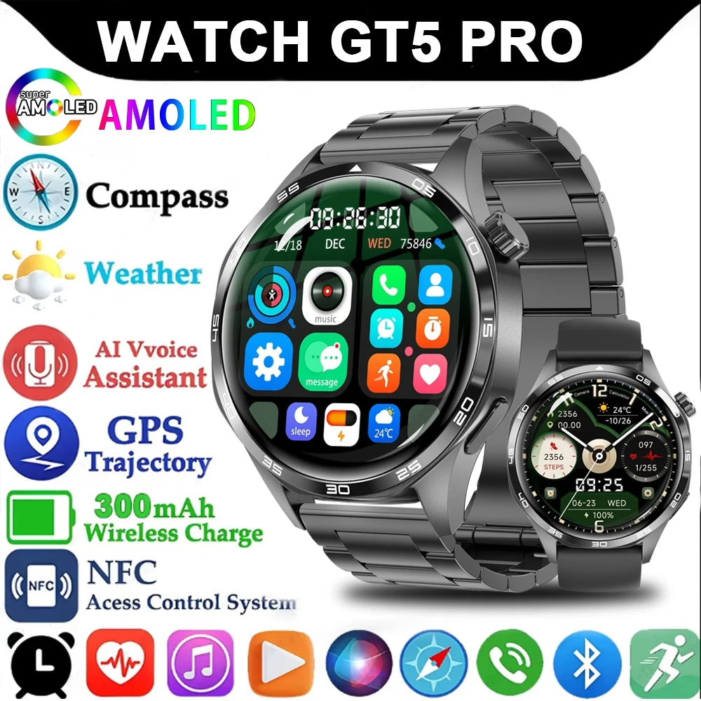 Huawei Watch GT 5 Pro – Montre Connectée 1,43" AMOLED, GPS Bi-bande, NFC, Appels Bluetooth, Étanchéité IP69K