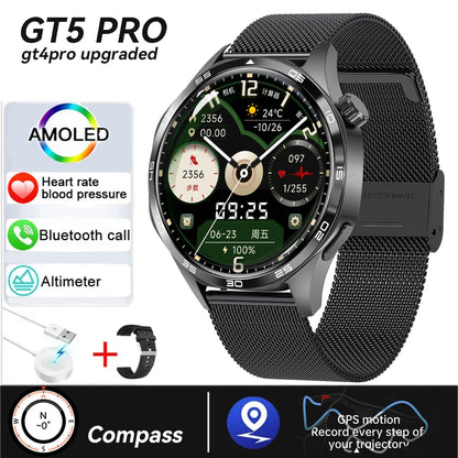 GT5 Smart Watch Pro – La montre connectée ultime écran AMOLED HD appel Bluetooth, du NFC