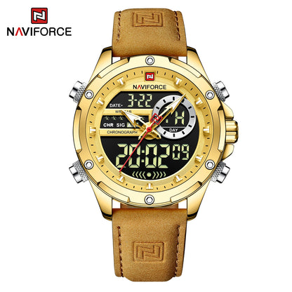 Montre Homme Naviforce – Double Affichage LED & Quartz, Sport Étanche avec Date