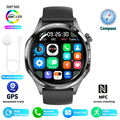 Huawei Watch GT 5 Pro – Montre Connectée 1,43" AMOLED, GPS Bi-bande, NFC, Appels Bluetooth, Étanchéité IP69K