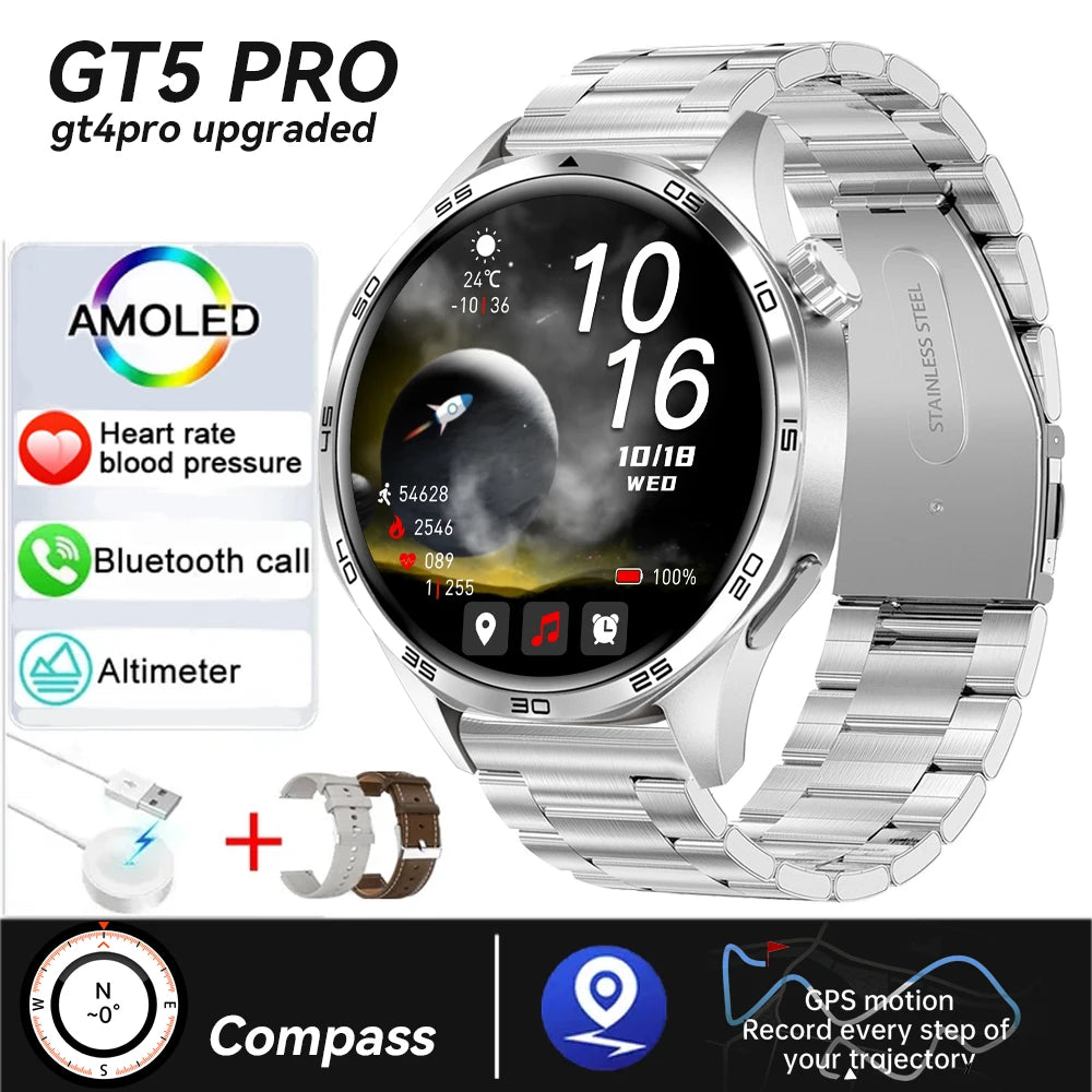 GT5 Smart Watch Pro – La montre connectée ultime écran AMOLED HD appel Bluetooth, du NFC