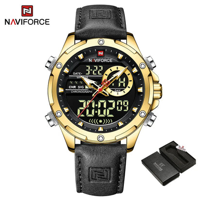 Montre Homme Naviforce – Double Affichage LED & Quartz, Sport Étanche avec Date