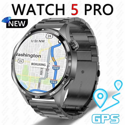 GT5 PRO – Montre Connectée Homme AMOLED  GPS, NFC, Appels Bluetooth