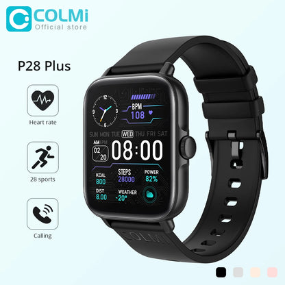 COLMI P28 Plus Bluetooth Réponse Appel Montre Intelligente Hommes IP67 étanche Femmes Cadran Appeler Smartwatch GTS3 GTS 3 pour Android iOS Téléphone