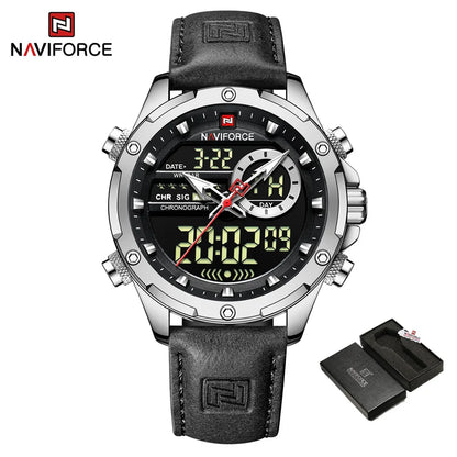 Montre Homme Naviforce – Double Affichage LED & Quartz, Sport Étanche avec Date