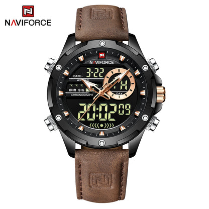 Montre Homme Naviforce – Double Affichage LED & Quartz, Sport Étanche avec Date
